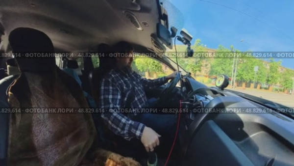View of the driver while driving on city streets. The camera is 360 degrees. Russia. Moscow. 25.05.25. Стоковое видео, видеограф Ярославский Максим / Фотобанк Лори
