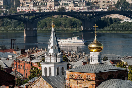 View on Kanavinsky Bridge. Nizhny Novgorod. Russia (2009 год). Стоковое фото, фотограф Сергей Буторин / Фотобанк Лори