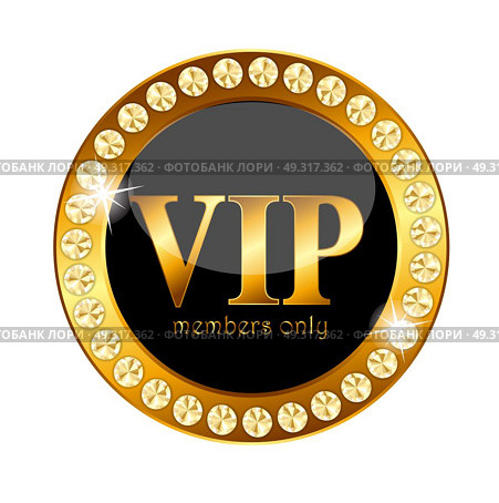 VIP Members Label. Isolated Vector Illustration EPS10. VIP Members Label Vector Illustration. Стоковая иллюстрация, агентство Ingram Publishing / Фотобанк Лори