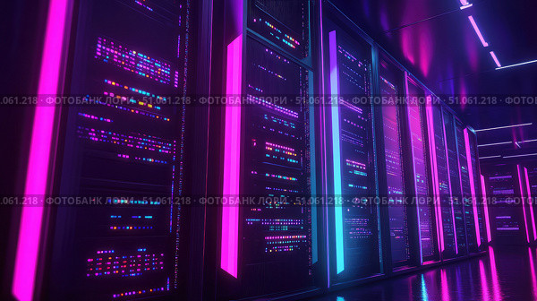 virtualization rotating data server ai generated. Стоковое AI-изображение, AI-художник Vectorwin / Фотобанк Лори