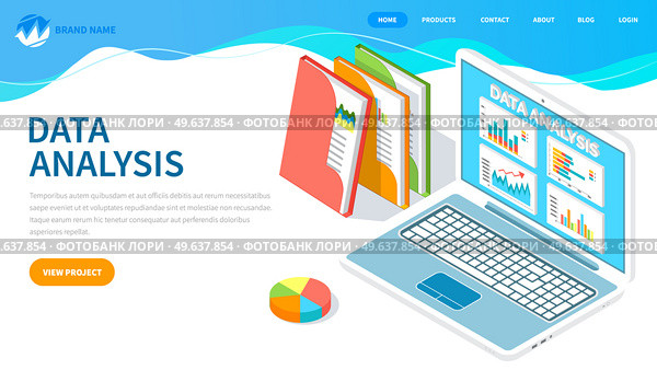 Visualize with business analytics. Work with statistical data analysis, changing indicators. Analyze statistical indicators, business data. Marketing research for presentation. Data financial report. Analyze statistical indicators, business data. Work with marketing research. Data analysis isometric. Стоковая иллюстрация, агентство Ingram Publishing / Фотобанк Лори