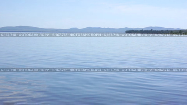 Водная гладь озера Шира (Хакасия) Стоковое видео, видеограф Konstantin Kartashov / Фотобанк Лори