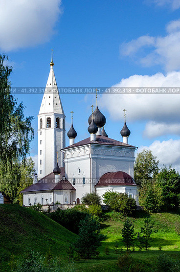 Воскресенский собор в селе Вятское в Ярославской области Россия. (2022 год). Стоковое фото, фотограф Светлана Корнякова / Фотобанк Лори