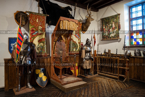VYBORG, RUSSIA - NOVEMBER 24, 2024: In the Knight's Hall of the Knight's House Museum. St. Hyacinth's Cathedral. Редакционное фото, фотограф Виктор Карасев / Фотобанк Лори