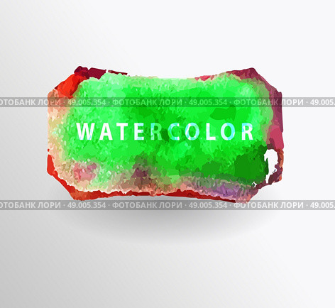 watercolor design elements,  watercolor design elements, background, label, ribbon. Стоковая иллюстрация, агентство Ingram Publishing / Фотобанк Лори