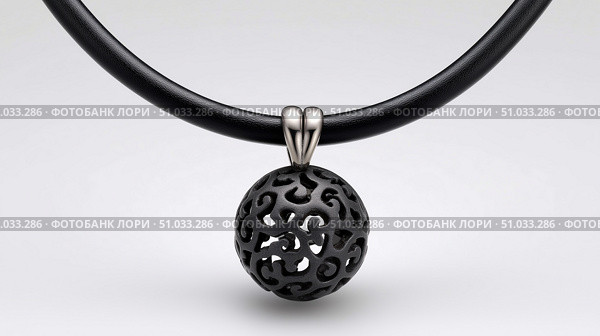 Wearable Air Purifier Necklace on White Background. Стоковое AI-изображение, AI-художник Katsiaryna Repich / Фотобанк Лори