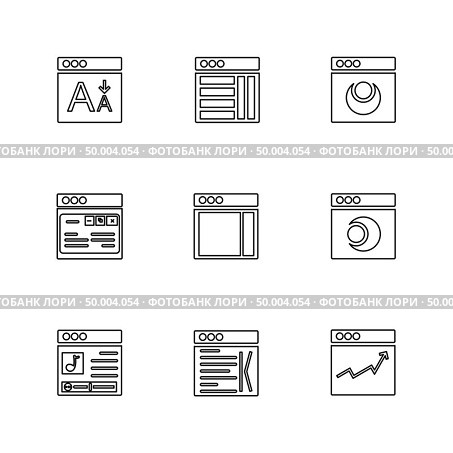 website , web , user interface , web app , internet , website , dwonloading , uploading, user design , icon, vector, design,  flat,  collection, style, creative,  icons , . Стоковая иллюстрация, агентство Ingram Publishing / Фотобанк Лори