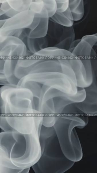 White smoke gracefully billowing on black background. Стоковое AI-видео, аниматор Юрий Поздников / Фотобанк Лори