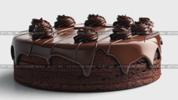 Whole Round Sacher torte wide long banner. Brown Chocolate famous Sachertorte cake with apricot jam on white background. Typical Austrian original brown sponge cake dessert with spreading cocoa glaze. Стоковое AI-видео, аниматор Марина Демидюк / Фотобанк Лори