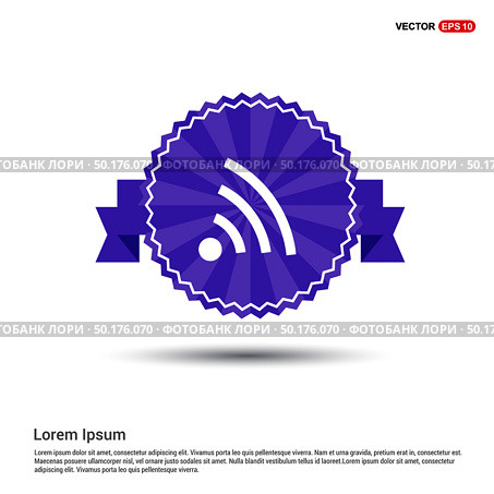 Wi-Fi Icon - Purple Ribbon banner. Стоковая иллюстрация, агентство Ingram Publishing / Фотобанк Лори