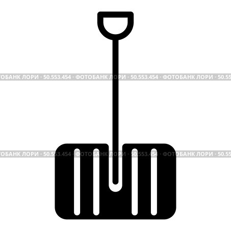 Winter snow shovel clearing icon black color vector illustration image flat style simple. Winter snow shovel clearing icon black color vector illustration image flat style. Стоковая иллюстрация, агентство Ingram Publishing / Фотобанк Лори