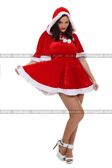 Woman dressed as sexy Mrs. Claus. Стоковое фото, агентство Ingram Publishing / Фотобанк Лори