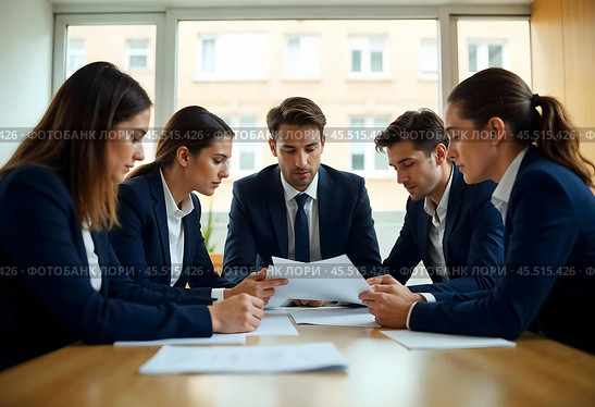 Young businessmen. Стоковое AI-изображение, AI-художник RamA / Фотобанк Лори