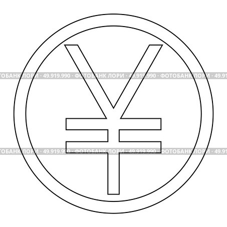 Yuan in the circle icon . Стоковая иллюстрация, агентство Ingram Publishing / Фотобанк Лори