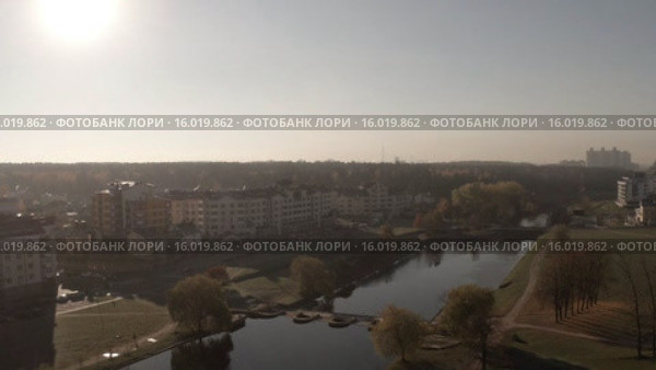 Заявочные планы Минска. Вид с коптера. Слепянка-1. (2015 год). Стоковое видео, видеограф Евгений Ковалев / Фотобанк Лори