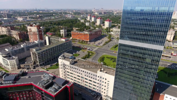 Здания бизнес центров на площади Конституции. Санкт-Петербург (2016 год). Редакционное видео, видеограф Кекяляйнен Андрей / Фотобанк Лори