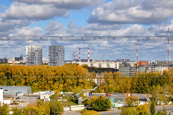 Здания жилого комплекса "Соседи". Город Тюмень (2018 год). Стоковое фото, фотограф Александр Тараканов / Фотобанк Лори