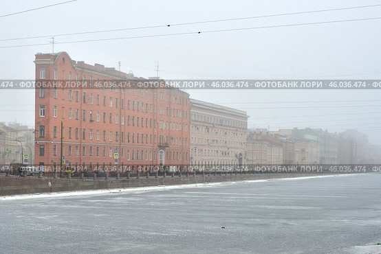 Зимний Санкт-Петербург. Оттепель. Фонтанка (2017 год). Стоковое фото, фотограф Александр Алексеев / Фотобанк Лори