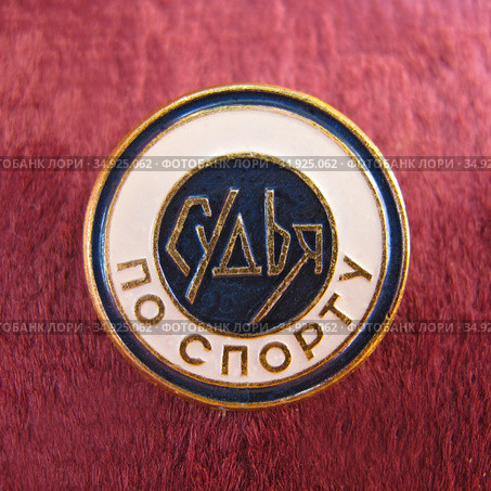 Знак "Судья по спорту" (2020 год). Редакционное фото, фотограф Мария Кылосова / Фотобанк Лори