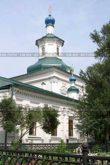 Знаменский собор Знаменского женского монастыря в Иркутске (2007 год). Стоковое фото, фотограф Солодовникова Елена / Фотобанк Лори