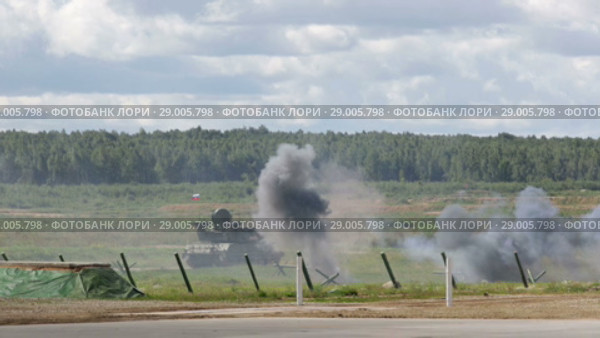 ЗСУ-23-4 "Шилка" - советская зенитная самоходная установка на Международном военно-техническом форуме "Армия-2018".Московская область, полигон "Алабино" Редакционное видео, видеограф Игорь Долгов / Фотобанк Лори